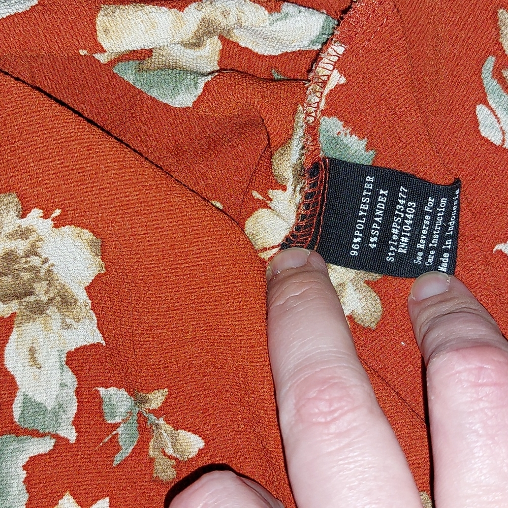 Off Shoulder Top Floral Perch by Blu Pepper XXXL Women PLUS Sz 3X - Picture 6 of 6
